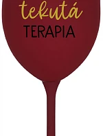 DEDKOVA TEKUTÁ TERAPIA - bordovy pohár na víno 350 ml