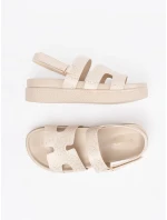 Stylové dámské hnědé sandály platforma Stylové dámské hnědé sandály platforma