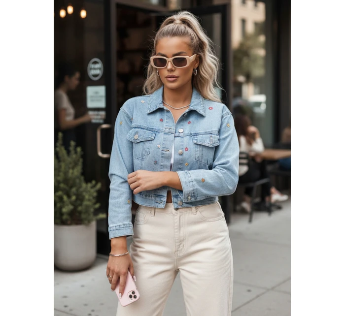 Dámská džínová bunda modrá Dstreet model 21973393 - FashionStreet Dámská džínová bunda modrá Dstreet model 21973393 - FashionStreet