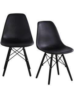 SKANDINÁVSKÁ ŽIDLE MATERA ČERNÁ KPL 2KS