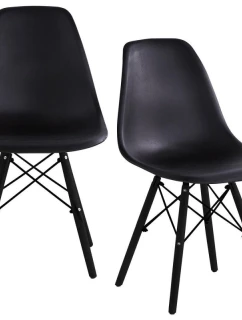 SKANDINÁVSKÁ ŽIDLE MATERA ČERNÁ KPL 2KS