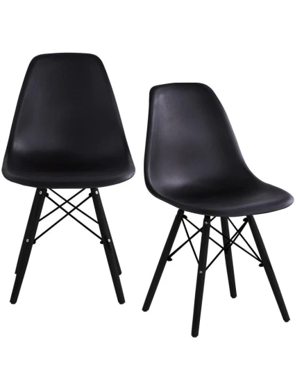 SKANDINÁVSKÁ ŽIDLE MATERA ČERNÁ KPL 2KS