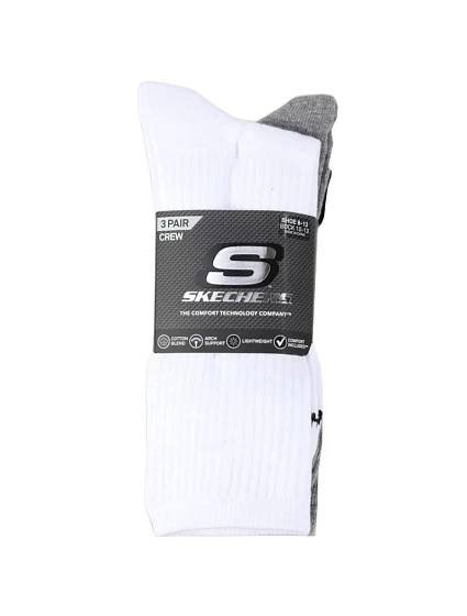 Skechers 3ks unisex bez froté, S601102-107, bílé, velikosti 43–46 Skechers 3ks unisex bez froté, S601102-107, bílé, velikosti 43–46