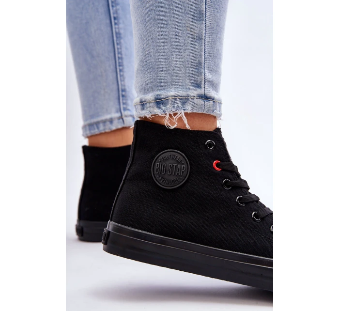 Dámské klasické vysoké tenisky Big Star model 21611825 Černé - Big Star Shoes Dámské klasické vysoké tenisky Big Star model 21611825 Černé - Big Star Shoes
