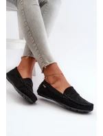 Dámské mokasíny z semiše černé model 21666666 - Boto
