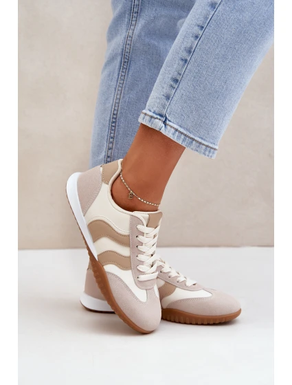 Klasické Dámské Tenisky Z Eko Kůže Béžové Maretina Klasické Dámské Tenisky Z Eko Kůže Béžové Maretina