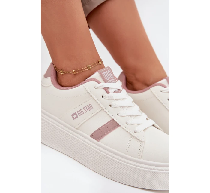 Dámské Sneakersy Na Platformě Big Star SS274346 Bílé Dámské Sneakersy Na Platformě Big Star SS274346 Bílé