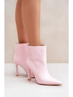 Lakované Kotníkové Boty Na Špičce Nazouvací Světle Růžové Seliri Lakované Kotníkové Boty Na Špičce Nazouvací Světle Růžové Seliri