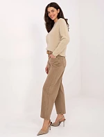 Dámské riflové kalhoty J1571 6.08 hnědé - FPrice