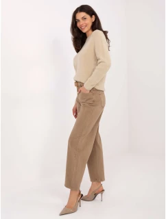 Dámské riflové kalhoty J1571 6.08 hnědé - FPrice