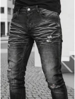 Pánské džínové kalhoty černé Dstreet UX3949