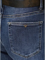 Dámské džíny Mom Fit s páskem, modré, FashionStreet UY3124