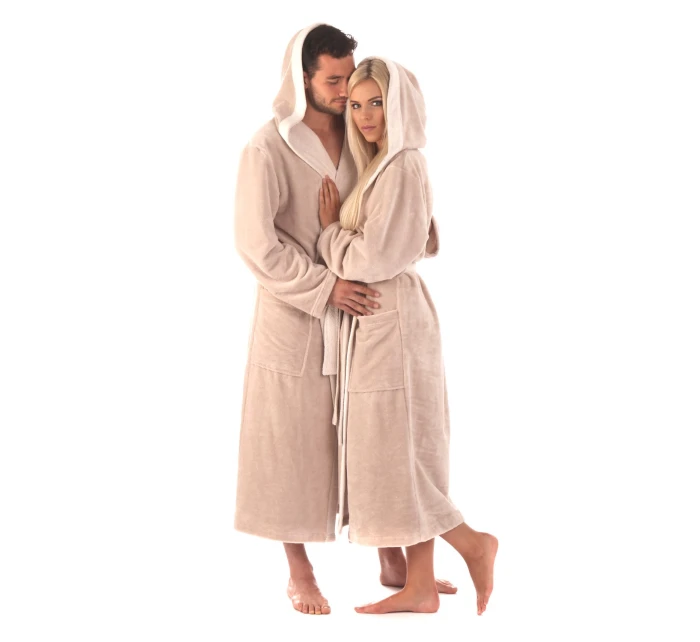 Pánský župan Tampa duo s kapucí 3959 oříšková - Vestis