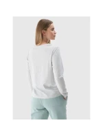 Dámské oversize hladké tričko s dlouhým rukávem model 21432182 - 4F Dámské oversize hladké tričko s dlouhým rukávem model 21432182 - 4F