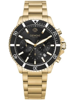 Pánské hodinky Chronograph Sapphire Gold Black model 21807545 - Giewont