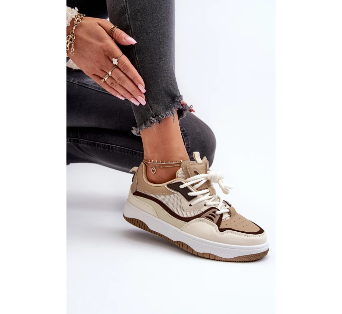 Dámské tenisky na platformě hnědé model 21656953 - Boto Dámské tenisky na platformě hnědé model 21656953 - Boto