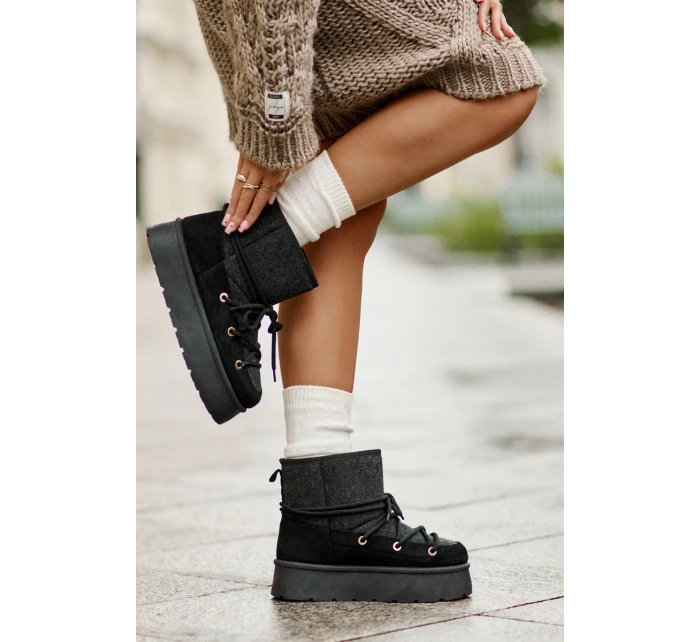 Sněhule S Na Platformě Černé model 21676673 - Boto Sněhule S Na Platformě Černé model 21676673 - Boto