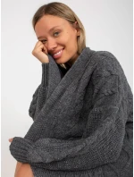 Dámský svetr LC SW model 17650084 tmavě šedý - FPrice Dámský svetr LC SW model 17650084 tmavě šedý - FPrice