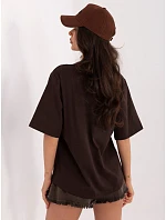 T shirt RV BZ model 22097887 ciemny brązowy - FPrice