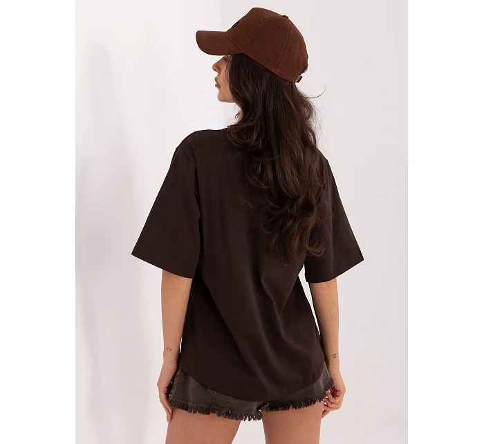 T shirt RV BZ model 22097887 ciemny brązowy - FPrice