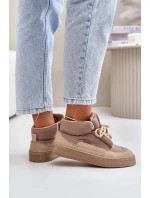 Zateplené Dámské Tenisky Big Star Béžové Zateplené Dámské Tenisky Big Star Béžové