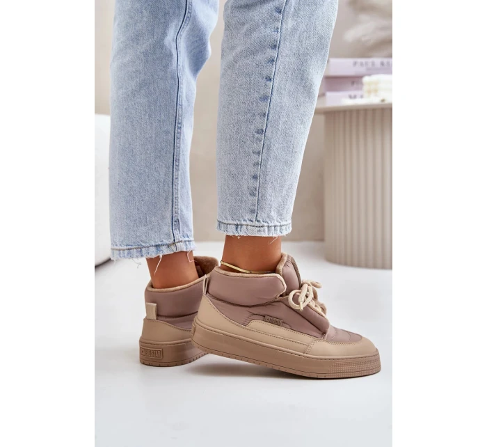 Zateplené Dámské Tenisky Big Star Béžové Zateplené Dámské Tenisky Big Star Béžové