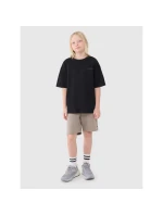 Chlapecké tričko oversize s nápisy 4F 4FJWSS25TTSHM2184-20S Chlapecké tričko oversize s nápisy 4F 4FJWSS25TTSHM2184-20S