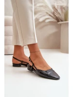 Lakované Baletky Na Nízkém Podpatku S Černé model 21670622 - Boto Lakované Baletky Na Nízkém Podpatku S Černé model 21670622 - Boto