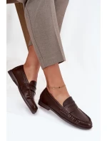 Dámské mokasíny z ekologické kůže hnědé model 21710055 - Boto