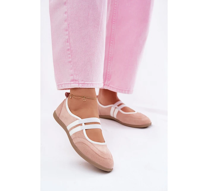 Sportovní baleríny s elastickými pásky Růžové Donatella Sportovní baleríny s elastickými pásky Růžové Donatella