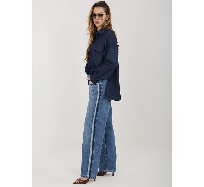 Spodnie model 22041103 ciemny niebieski - FPrice