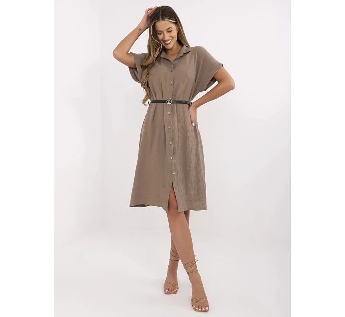 MI SK šaty A2494.99 hnědá MI SK šaty A2494.99 hnědá