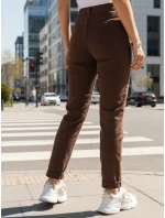 Dámské džíny mom fit s vysokým pasem hnědé FashionStreet UY2869 Dámské džíny mom fit s vysokým pasem hnědé FashionStreet UY2869