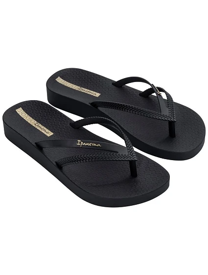 dámské žabky model 22071940 Soft V pohodlné černé módní dámské - Ipanema