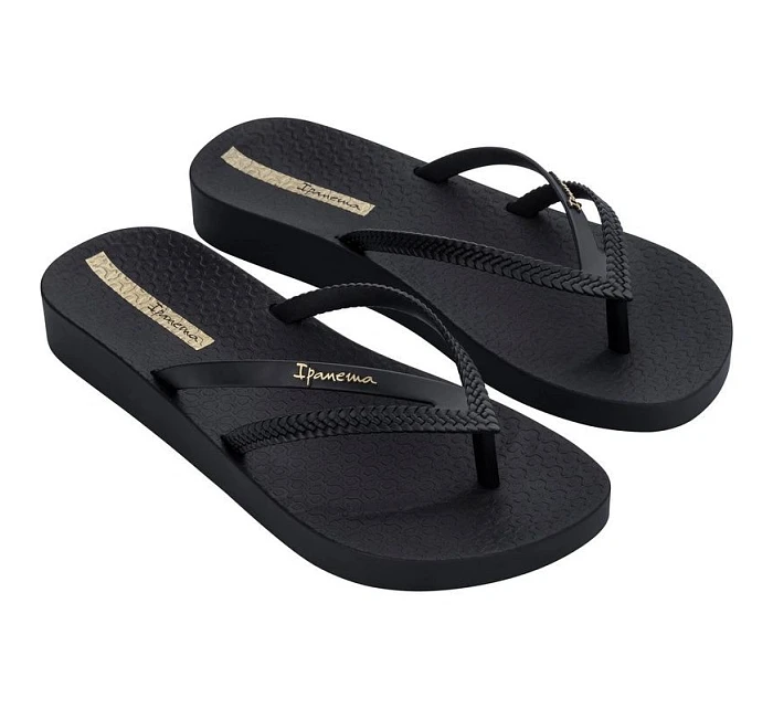 dámské žabky model 22071940 Soft V pohodlné černé módní dámské - Ipanema