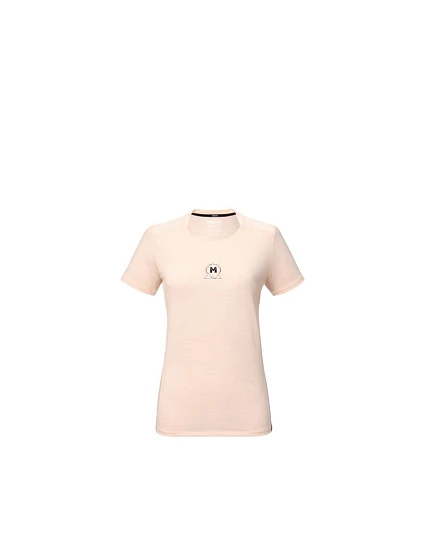 Dámské tričko MILLET Ubic Wool Ts Ss W, světle růžové Dámské tričko MILLET Ubic Wool Ts Ss W, světle růžové