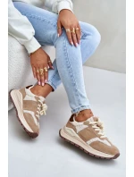 Zateplené dámské kožené sneakersy Big Star model 21675384 HIPOLY SYSTEM Béžové - Big Star Shoes