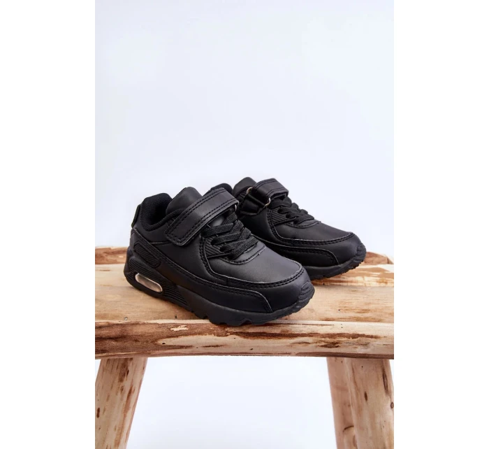 Dětské kožené sportovní boty na platformě černá Lori Dětské kožené sportovní boty na platformě černá Lori