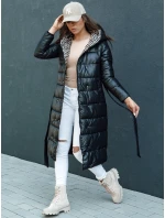 Dámský prošívaný zimní kabát s kapucí GRACE černý FashionStreet TY4501