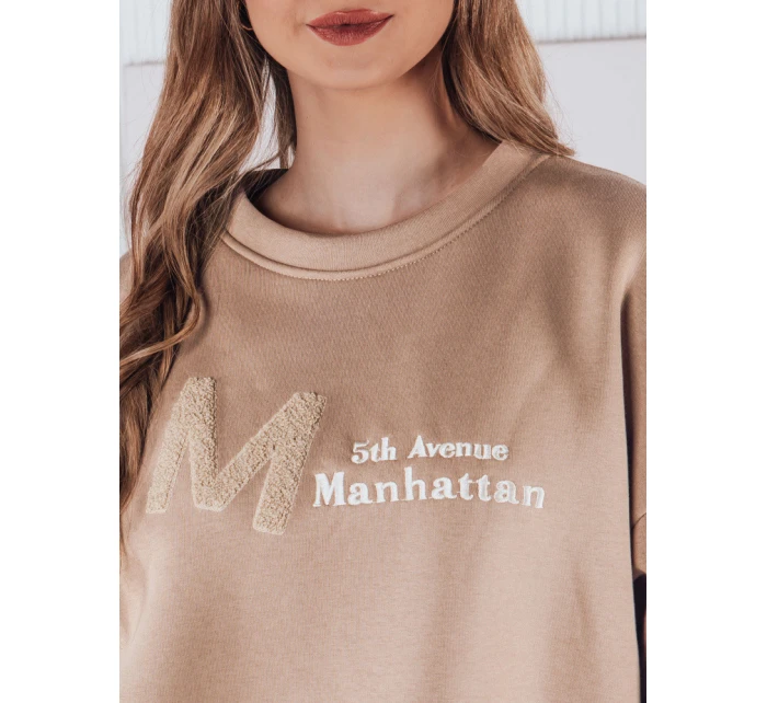 Dámská oversize mikina béžová Dstreet model 21983649 - FashionStreet