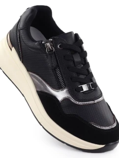 Dámské kožené polobotky  v černé barvě model 21905442 - FILIPPO