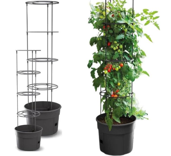 KVĚTINÁČ NA SÁZENÍ RAJČAT S ŽEBŘÍKEM O OBJEMU 12 L KVĚTINÁČ NA SÁZENÍ RAJČAT S ŽEBŘÍKEM O OBJEMU 12 L