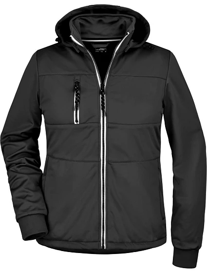 Daiber JN 1077 Dámská 3-vrstvá softshellová bunda "Maritim" 02.1077 black/black/white Daiber JN 1077 Dámská 3-vrstvá softshellová bunda "Maritim" 02.1077 black/black/white