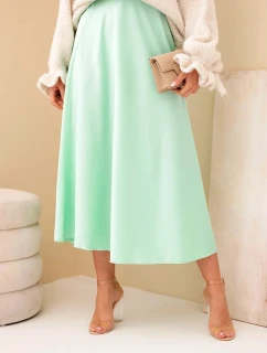Dámská viskózová rozšířená sukně mátová