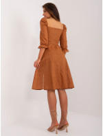 Sukienka LK SK 509372.45 jasny brązowy