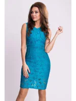 Dámské krajkové šaty EMAMODA modré - Modrá / S - EMAMODA