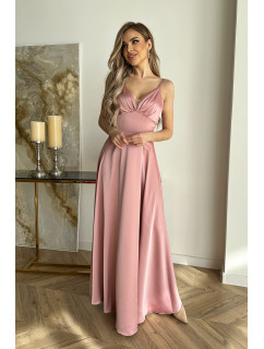 Dámské večerní šaty 282 Pudrově růžová - Bicotone