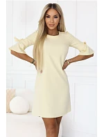 Dámské šaty 217-12 NEVA  pastelově žluté - Numoco