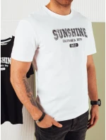 Pánské bílé tričko s potiskem FashionStreet RX5374