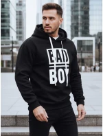 Pánská mikina s kapucí černá FashionStreet BX5925 Pánská mikina s kapucí černá FashionStreet BX5925